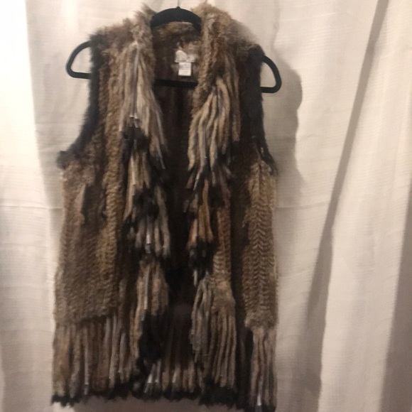 alberto makali rabbit fur crop jacket 